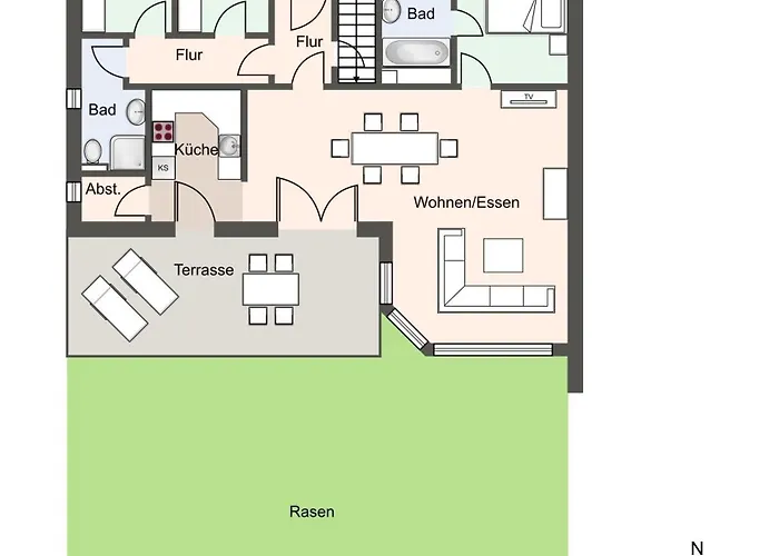 Schmucke-hus-app-1 Appartement *